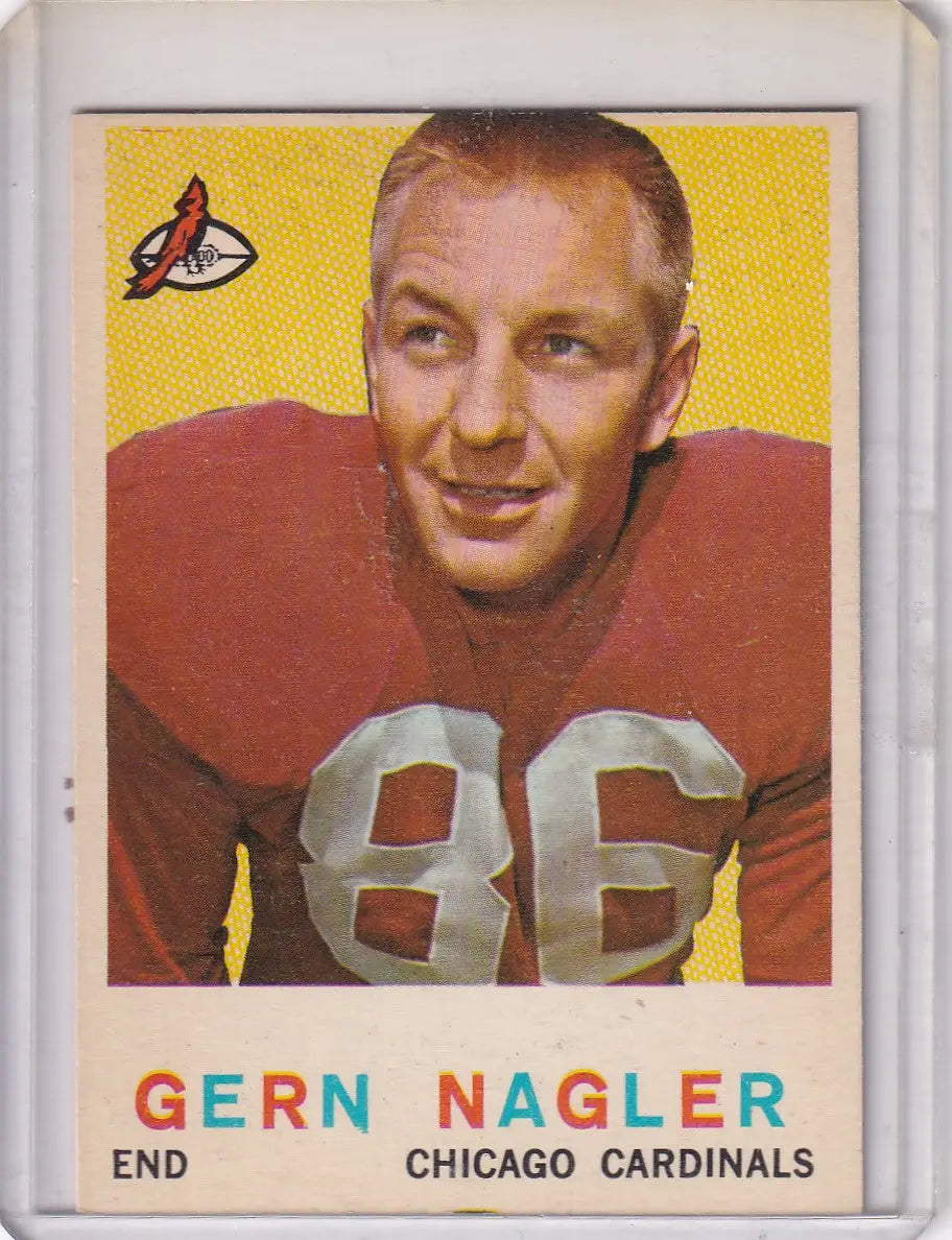 1959 Topps Football # 93 Gern Nagler - Chicago Cardinals