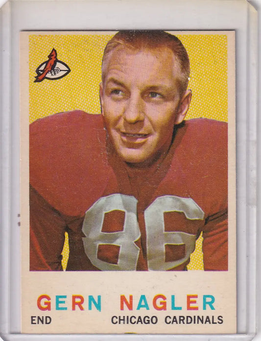 1959 Topps Football # 93 Gern Nagler - Chicago Cardinals