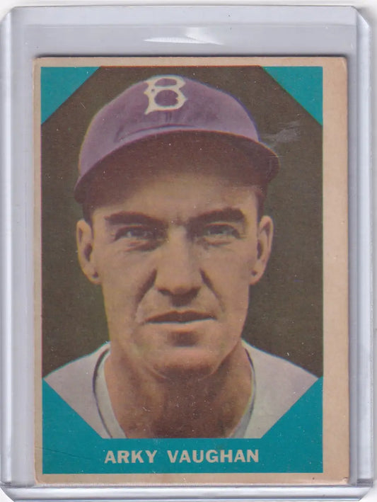 Vintage Fleer Baseball trading card of Arky Vaughan from 1960 Fleer Baseball #11