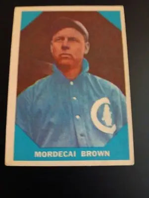 1960 Fleer Baseball Greats - Mordecai Brown #9. EX - Baseball Card Single