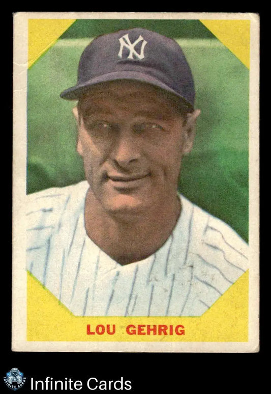 1960 Fleer LOU GEHRIG #28 New York Yankees HOF - Baseball Card Single
