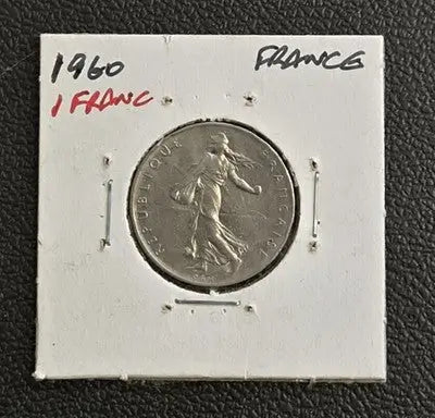 1960 France 1 Franc Coin - The Sower - La Semeuse - Sharp Detail