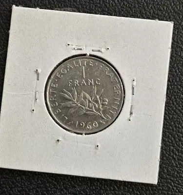 1960 France 1 Franc Coin - The Sower - La Semeuse - Sharp Detail