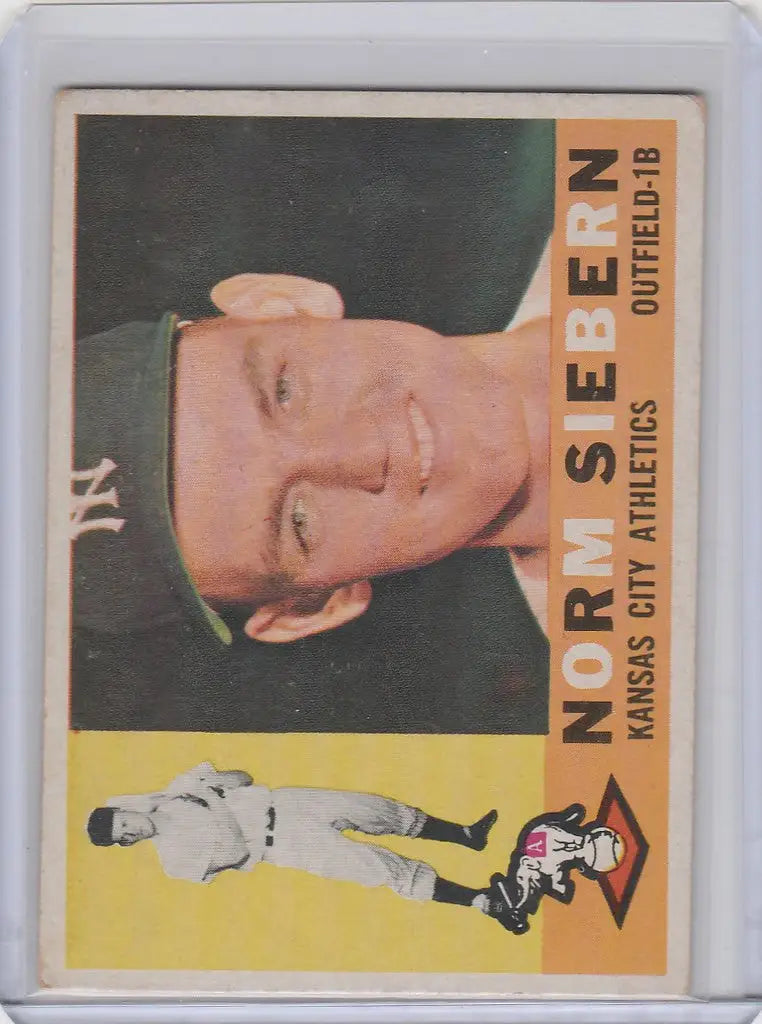 Baseball card of Norm Siebern from Kansas City Athletics for New York Yankees fans