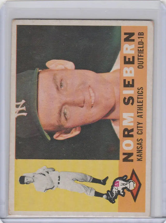 Baseball card of Norm Siebern from Kansas City Athletics for New York Yankees fans