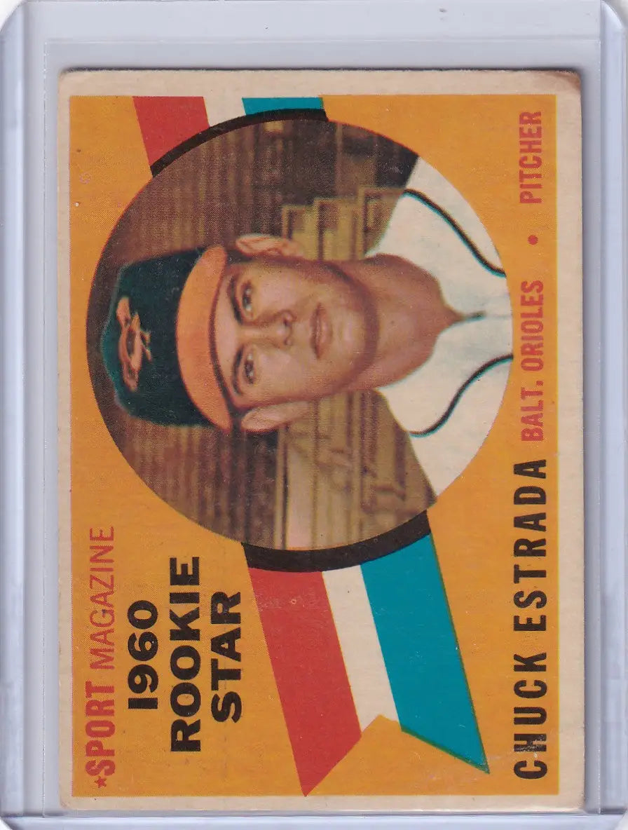 1960 Topps Chuck Estrada rookie card Baltimore Orioles collectible memorabilia