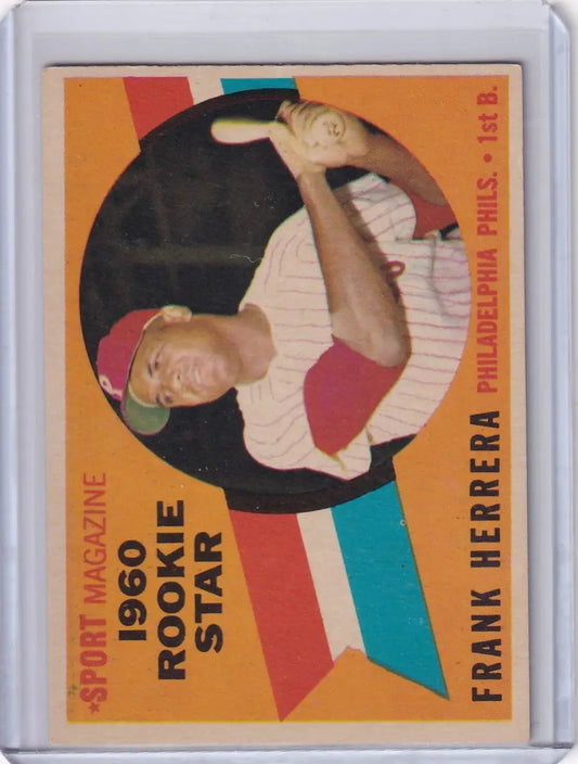 1960 Topps Frank Herrera baseball card featuring Philadelphia Phillies player