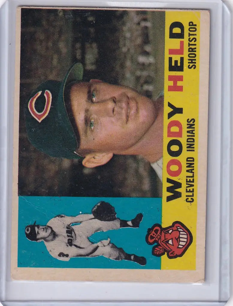 Vintage baseball card of Woodie Held - Cleveland Indians from 1960 Topps #178