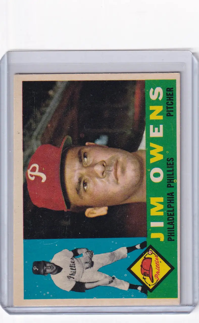 1960 Topps #185 Jim Owens - Philadelphia Phillies