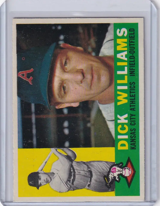 1960 Topps #188 Dick Williams baseball card featuring Kansas City Athletics player