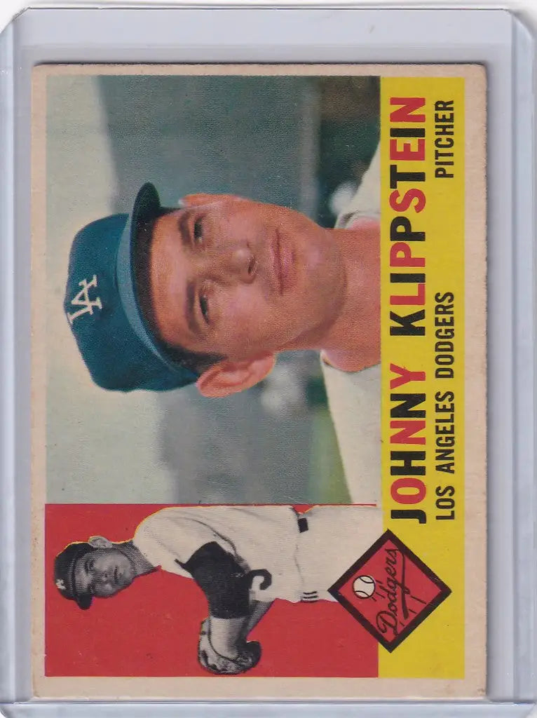 1960 Topps #191 Johnny Klippstein baseball card for Los Angeles Dodgers collectors