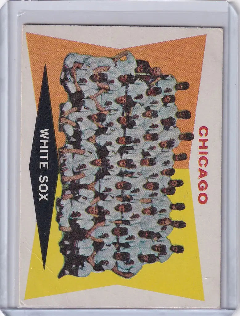 Baseball card of Chicago White Sox team photo from 1960 Topps checklist