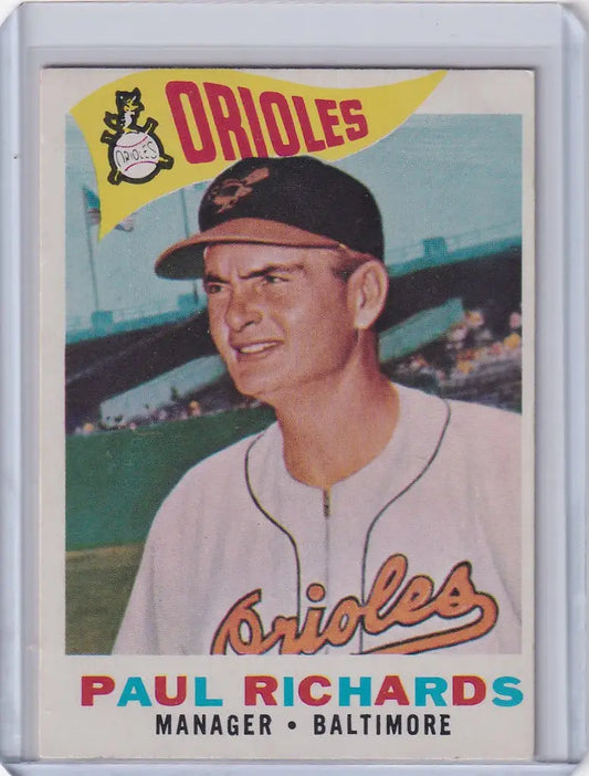 1960 Topps #224 Paul Richards - Baltimore Orioles - Baseball Card Single