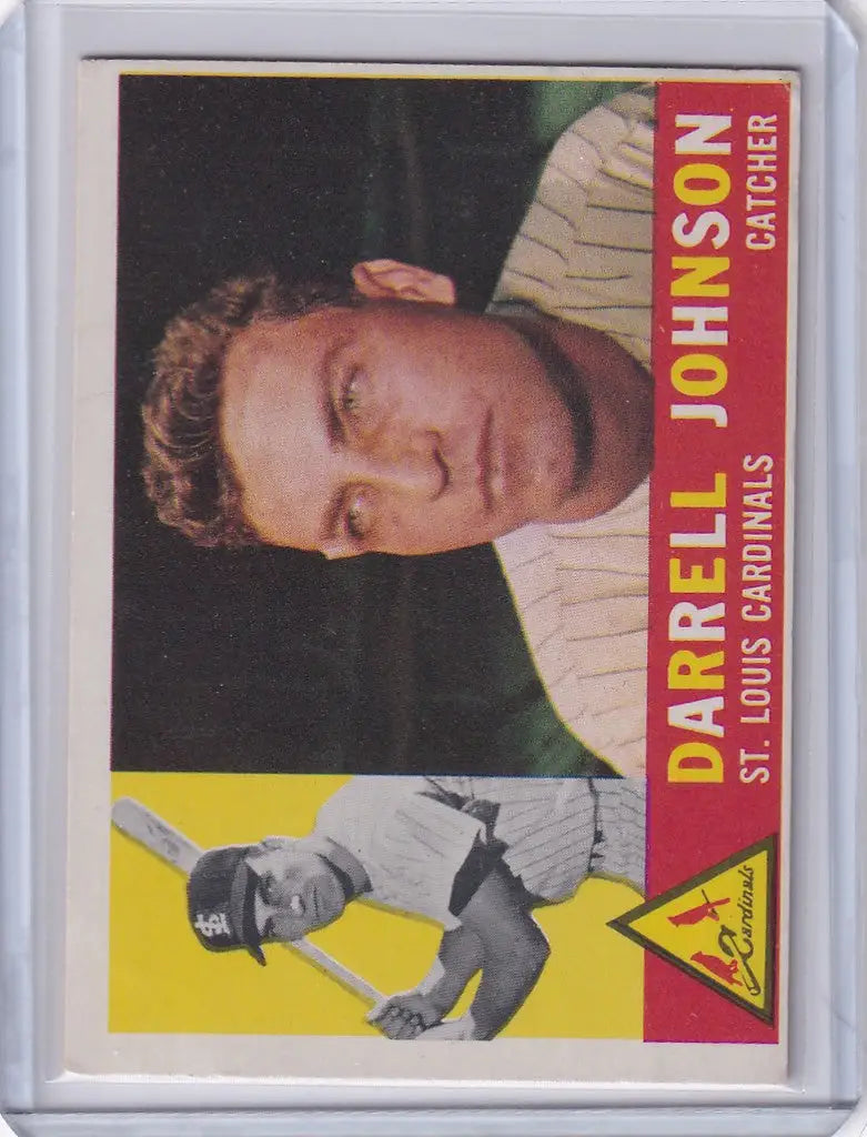 Baseball card of Darrell Johnson from the St. Louis Cardinals trading cards collection