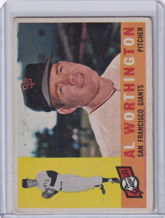 Baseball card of Al Worthington in San Francisco Giants uniform, 1960 Topps #268