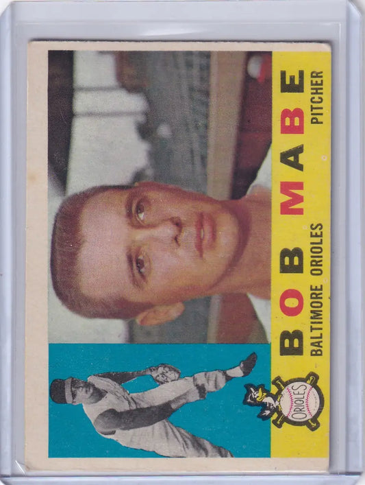 1960 Topps #288 Bob Mabe trading card featuring Baltimore Orioles player