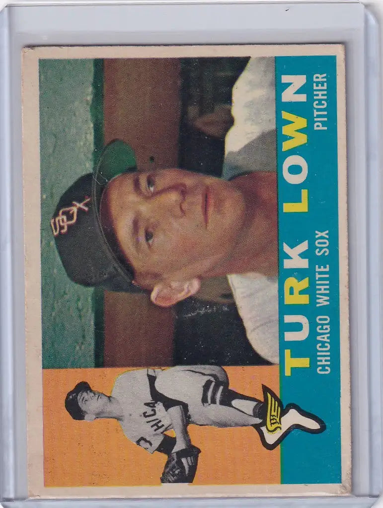 Baseball card of Turk Lown from the Chicago White Sox 1960 Topps #313 set