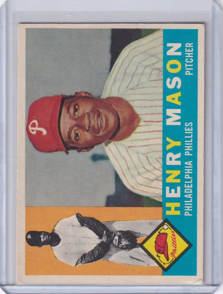 1960 Topps #331 Henry Mason baseball card featuring Philadelphia Phillies player
