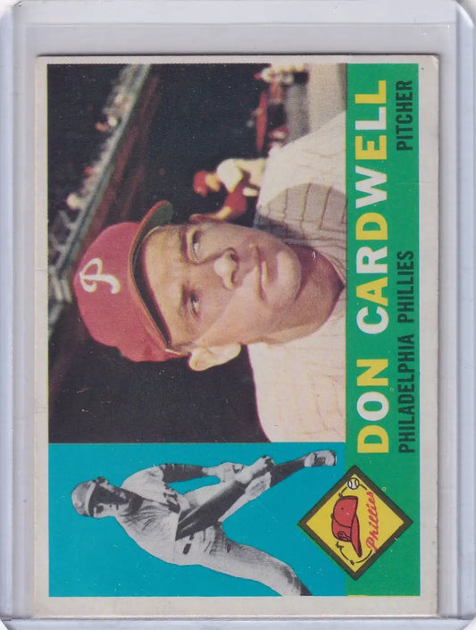 1960 Topps #384 Don Cardwell - Philadelphia Phillies - Baseball Card Single