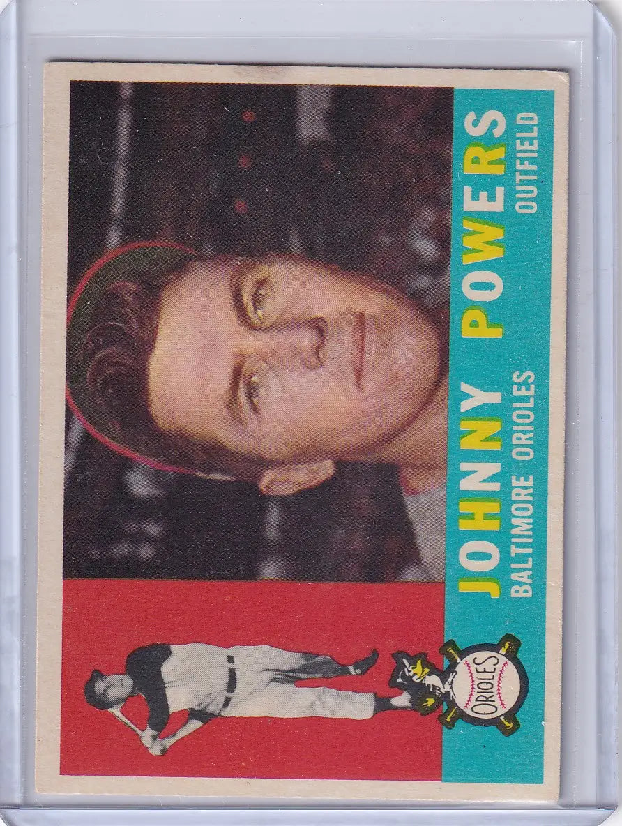 Johnny Powers 1960 Topps #422 Trading Card of Baltimore Orioles Player