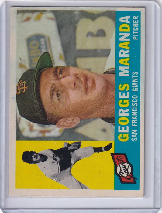 1960 Topps #479 Georges Maranda - San Francisco Giants RC - Baseball Card Single