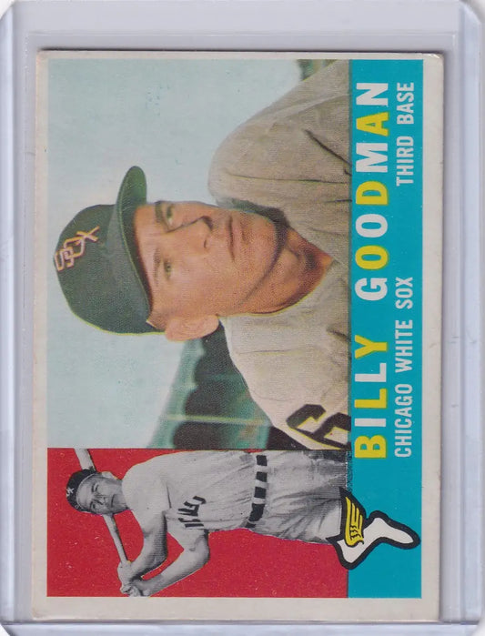 1960 Topps Billy Goodman Chicago White Sox baseball card featuring Billy Goodman from Chicago White