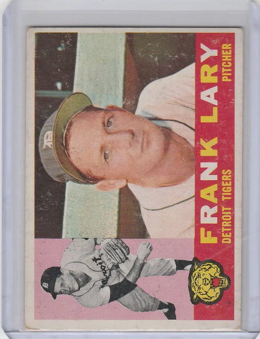 Vintage 1960 Topps #85 Frank Lary Detroit Tigers baseball card in excellent condition