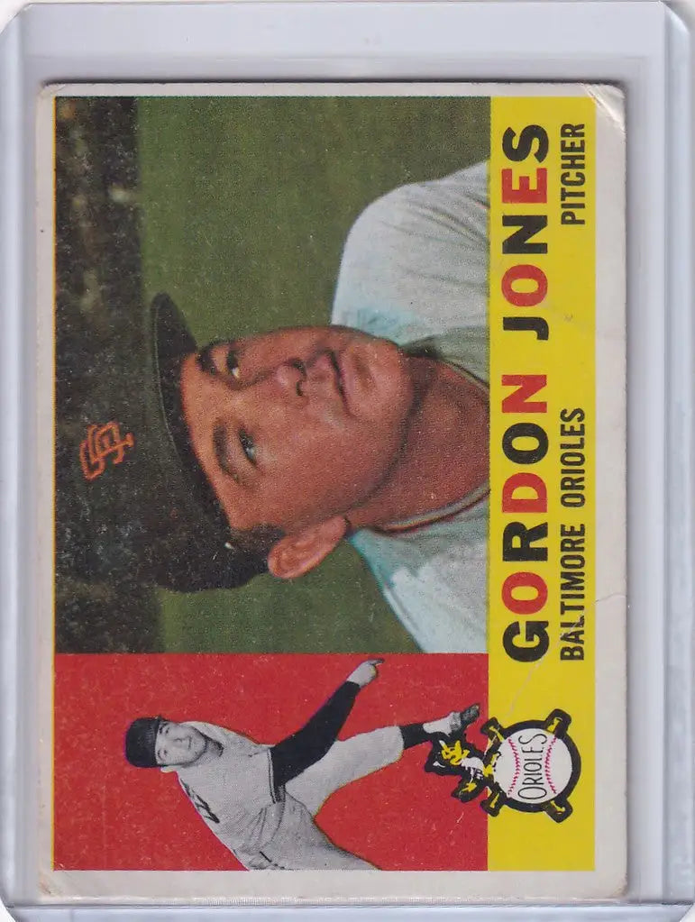 Baseball card of Gordon Jones from the Baltimore Orioles trading cards collection