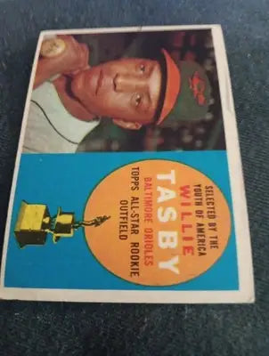 1960 Topps - All-Star Rookie Willie Tasby #322. RC. VG+ - EX - Baseball Card Single