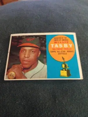 1960 Topps - All-Star Rookie Willie Tasby #322. RC. VG+ - EX - Baseball Card Single