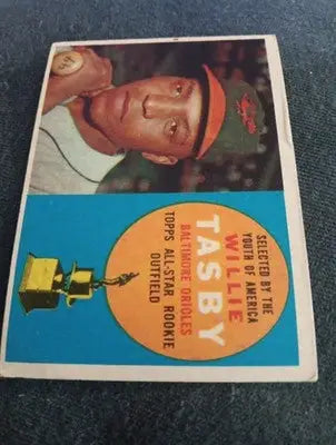 1960 Topps - All-Star Rookie Willie Tasby #322. RC. VG+ - EX - Baseball Card Single