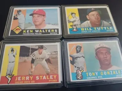 1960 Topps Baseball Lot - (12) different cards. Incl high #s. condition is EX! - Baseball Card Single