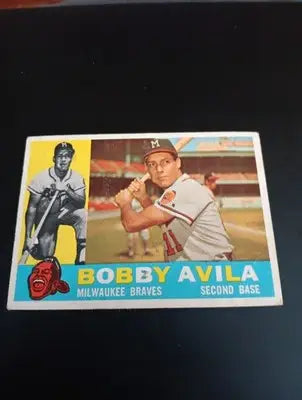 1960 Topps - Bobby Avila #90. Milwaukee Braves. EX+ - Baseball Card Single