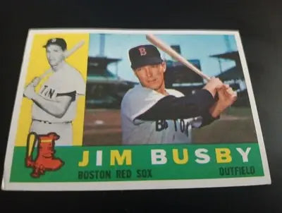 1960 Topps - Jim Busby #232. Boston Red Sox. EX-NRMT - Baseball Card Single