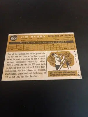 1960 Topps - Jim Busby #232. Boston Red Sox. EX-NRMT - Baseball Card Single