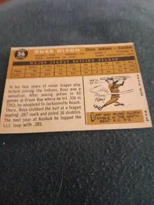 1960 Topps - Russ Nixon #36. Cleveland Indians. EX+ - Baseball Card Single