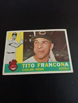 1960 Topps - Tito Francona #30. Cleveland Indians. EX - EX+ - Baseball Card Single