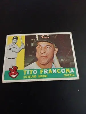 1960 Topps - Tito Francona #30. Cleveland Indians. EX - EX+ - Baseball Card Single
