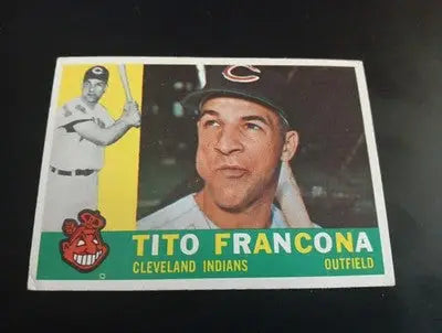 1960 Topps - Tito Francona #30. Cleveland Indians. EX-NRMT - Baseball Card Single