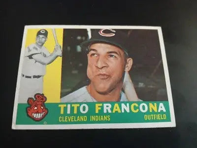 1960 Topps - Tito Francona #30. Cleveland Indians. EX-NRMT - Baseball Card Single
