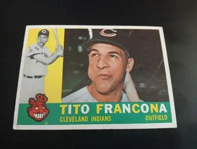 1960 Topps - Tito Francona #30. Cleveland Indians. EX-NRMT - Baseball Card Single
