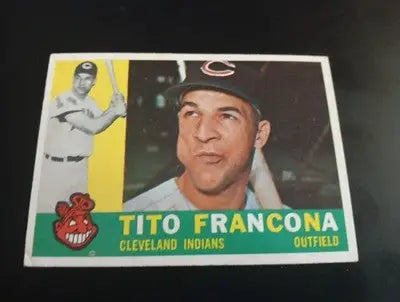 1960 Topps - Tito Francona #30. Cleveland Indians. EX-NRMT - Baseball Card Single