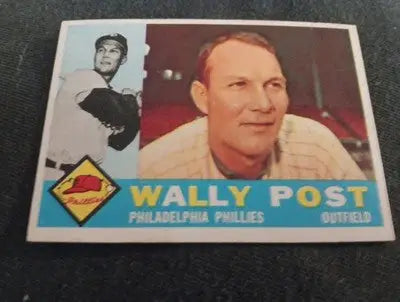 1960 Topps - Wally Post #13. Philadelphia Phillies. EX - Baseball Card Single