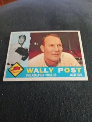 1960 Topps - Wally Post #13. Philadelphia Phillies. EX - Baseball Card Single