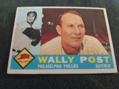 1960 Topps - Wally Post #13. Philadelphia Phillies. EX - Baseball Card Single