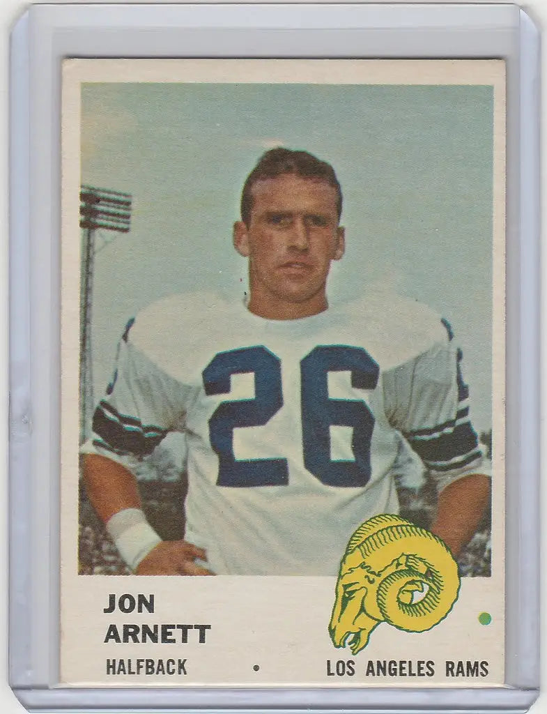 Vintage 1961 Fleer baseball card of Jon Arnett from the Los Angeles Rams