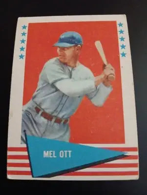 1961 Fleer Baseball Greats - Mel Ott #68. EX - Baseball Card Single