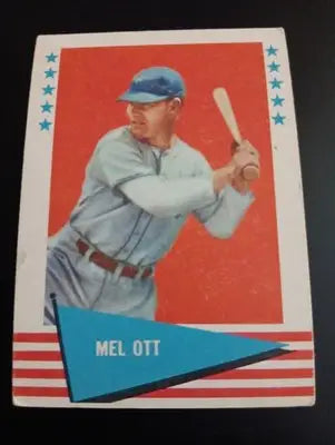 1961 Fleer Baseball Greats - Mel Ott #68. EX - Baseball Card Single