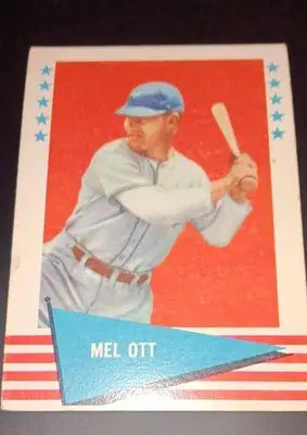 1961 Fleer Baseball Greats - Mel Ott #68. EX - Baseball Card Single