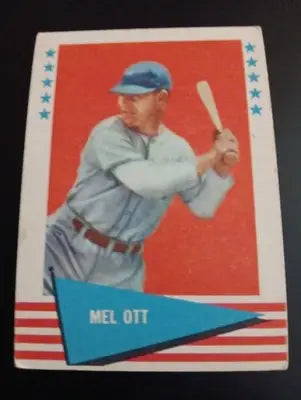 1961 Fleer Baseball Greats - Mel Ott #68. EX - Baseball Card Single